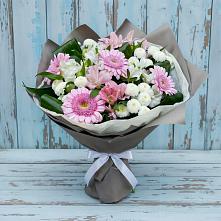 Букет цветов из:  Герберы, Альстромерии и Хризантемы #REPLACE_PRED# Богане
