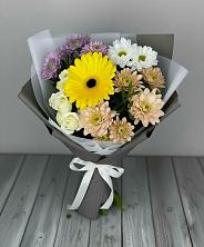 Букет цветов из:  Розы, Герберы и Хризантемы в Богане