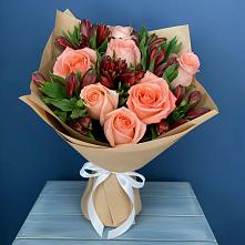 Букет цветов из:  Розы и Альстромерии #REPLACE_PRED# Богане