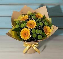 Букет цветов из:  Герберы и Хризантемы #REPLACE_PRED# Богане
