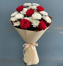 Букет цветов из:  Розы и Хризантемы в Богане
