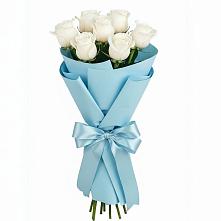 Букет 7 белых роз Проуд в Богане