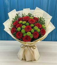 Букет цветов из:  Розы и Хризантемы в Богане