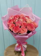 Букет 15 Розовых роз Равель в Богане