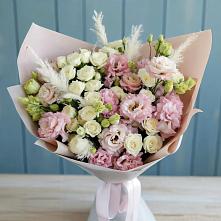 Букет цветов из:  Альстромерии и Розы #REPLACE_PRED# Богане